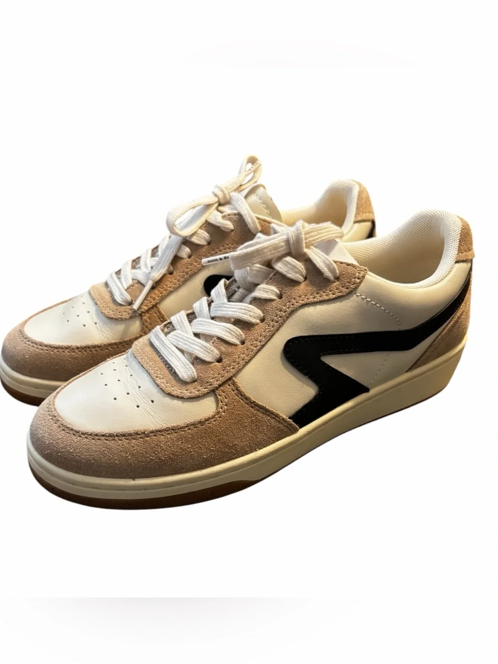 Rag & Bone Retro Court Sneakers White Beige Suede Leather Women’s 7.5